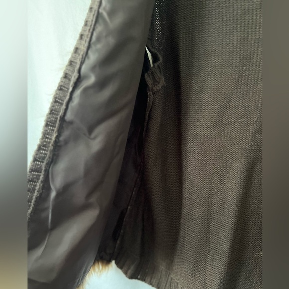 NWT One World Brown Size XL Faux Fur sweater Vest - Picture 7 of 8